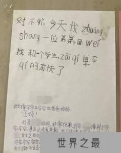 ​最聪明的孩子:7岁的娃娃撞倒了一个3岁的洋娃娃,手写了6个拼音道歉