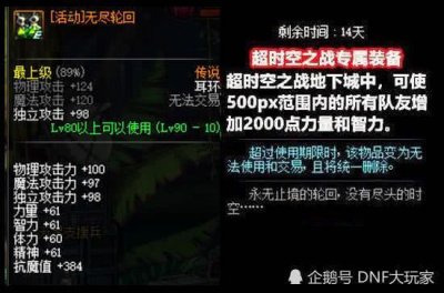 ​DNF“最强耳环”上线领：1000点力智加成，大旭都羡慕不以