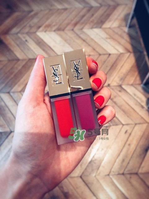 ysl tatouage couture哑光唇釉色号_试色图